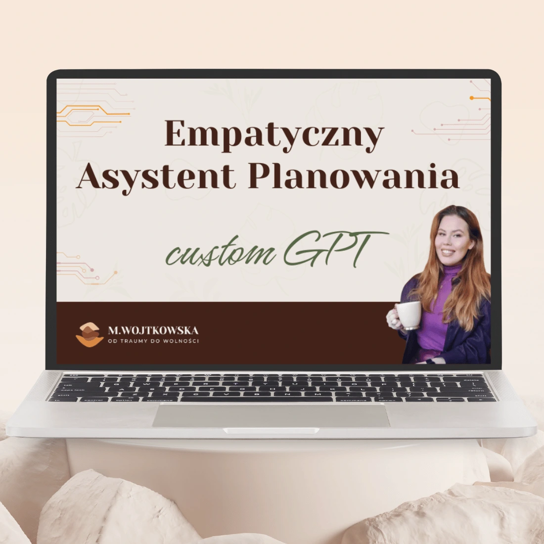 Empatyczny Asystent Planowania (Custom GPT) Grafika laptop z Empatycznym Asystentem planowania